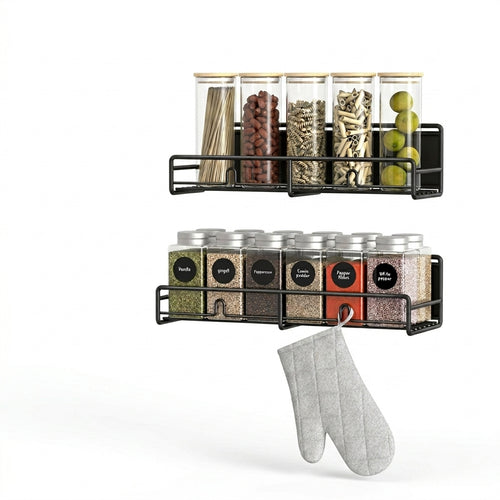 Magnetic Spice Rack - 2-Pack Fridge & Wall Organizer
