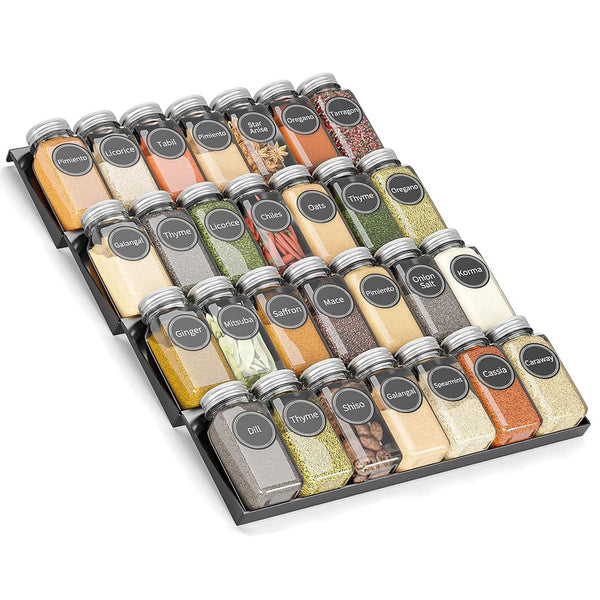 Spice Drawer Organizer - 4-Tier Adjustable In-Drawer Tray