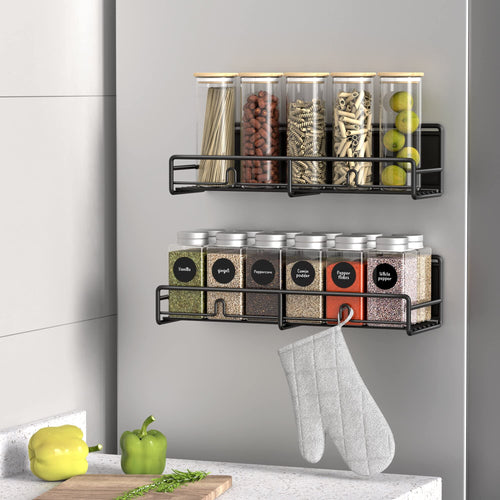 Magnetic Spice Rack - 2-Pack Fridge & Wall Organizer