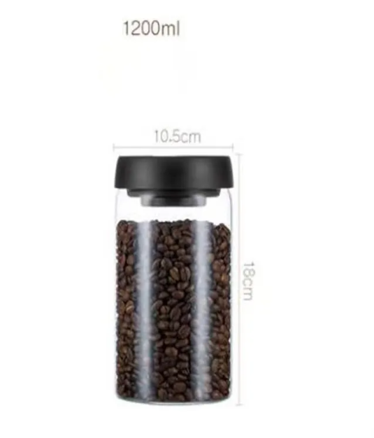 Airtight Glass Storage Jars - Vacuum-Seal Clear Kitchen & Pantry Canisters