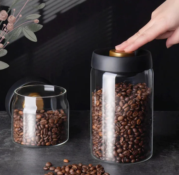Airtight Glass Storage Jars - Vacuum-Seal Clear Kitchen & Pantry Canisters