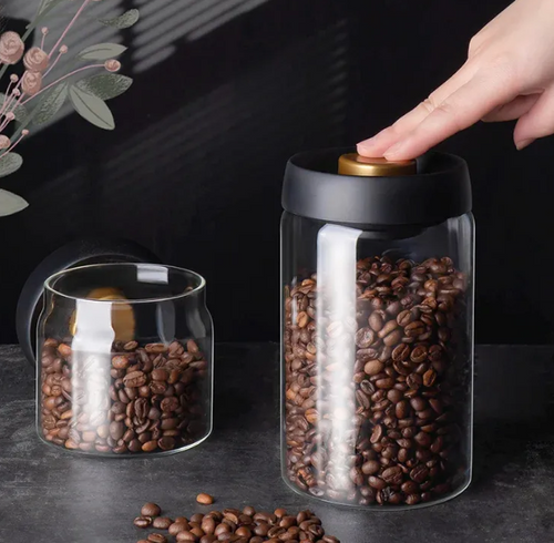 Airtight Glass Storage Jars - Vacuum-Seal Clear Kitchen & Pantry Canisters